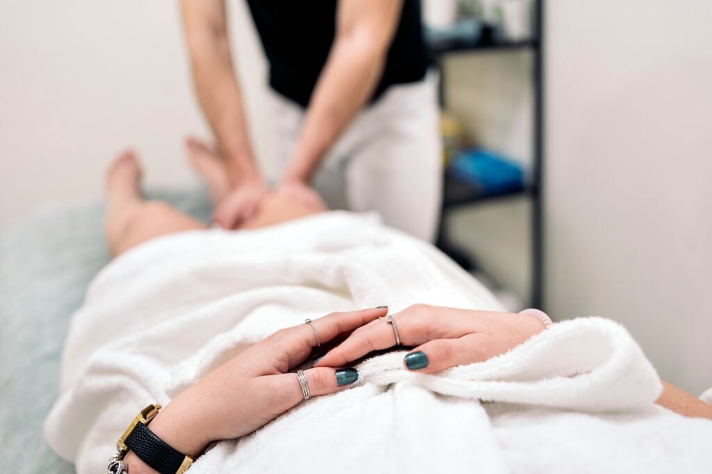 Woman Enjoying Body Massage